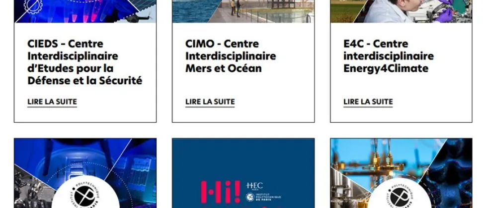 Centres interdisciplinaires de l'Institut Polytechnique de Paris
